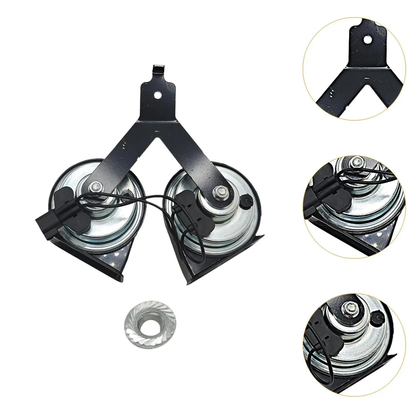 Car Dual Horn Assembly Accessory 8C2Z-13832-c High Performance, Parts Premium Loud Clear Low and High Pitch Horn Replace