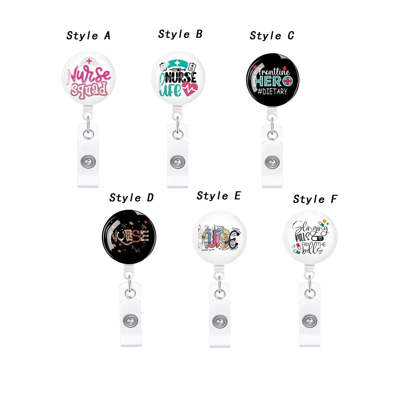 بكرة شارة قابلة للسحب مع مشبك تمساح ، حبل ، حامل شارة ، حزام حقيبة ظهر ، حقيبة يد ، هدية أسبوع للممرضات ، رجال ونساء ، 25.59