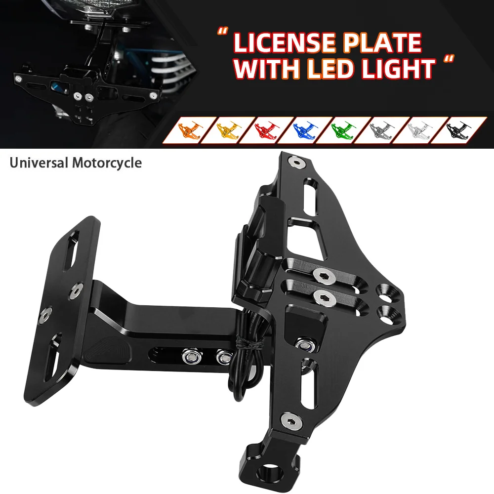 

Motorcycle License Plate Holder Bracket Tail Tidy Turn Signal Indicator LED Lights For RC125 RC200 RC390 RC8 RC8R 2014 2015-2023