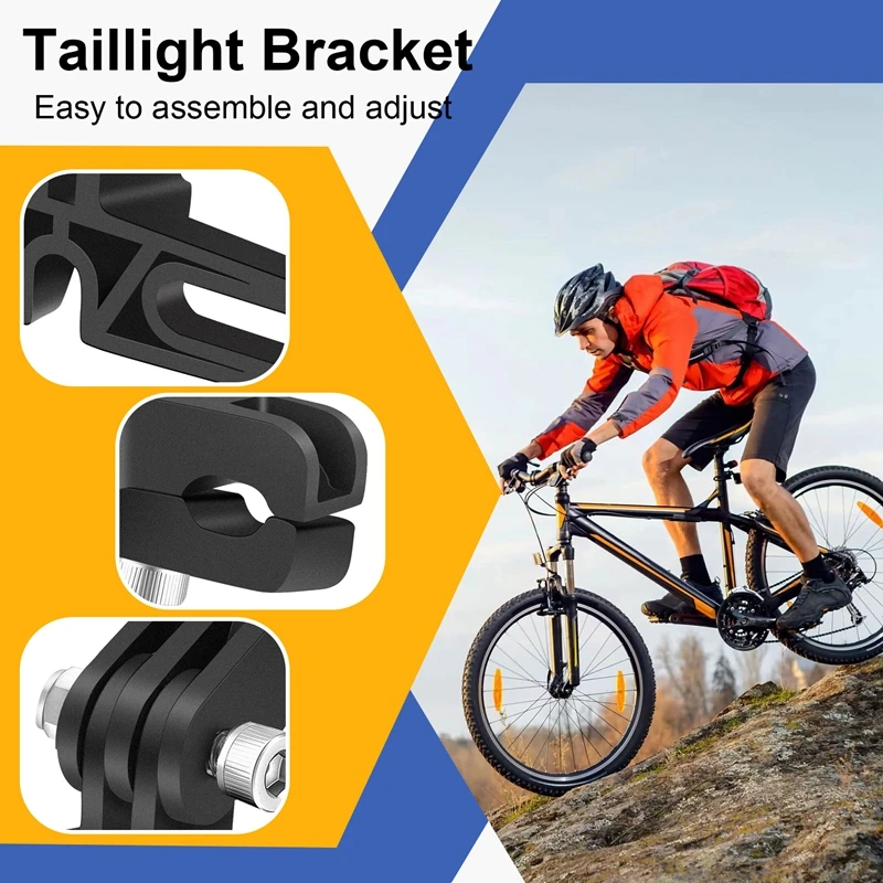 L68AElectric Bicycle Tail Light Bracket Rear Light Bracket Bicycle Camera Holder Bike Bracket for GoPro Bicycle Accessories
