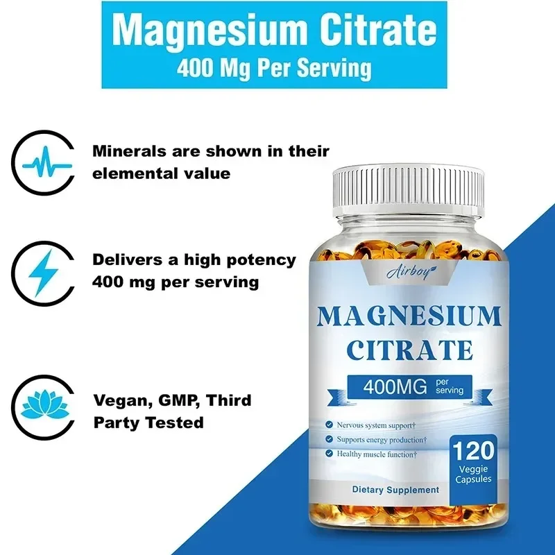 كبسولات سيرات المغنيسيوم - لدعم القلب والعضلات والهضم وتخفيف التوتر وتحسين النوم #4