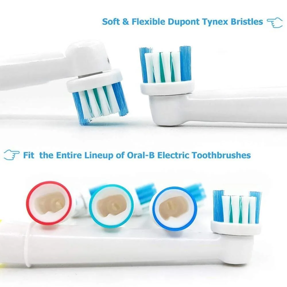 4/8pcs For Dual Clean Electric Toothbrush Head Replacements Soft Heads 1000 5000 8000 9000 417A Clean Bristle Nozzles SB-17A