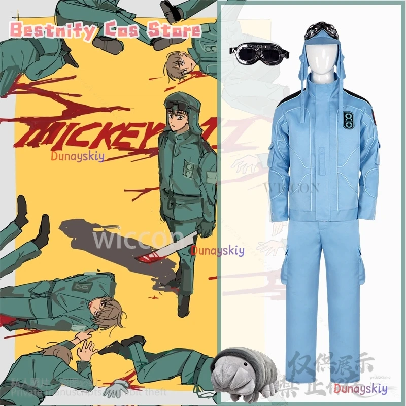 2025 Movies Mickey7 Cosplay Costume Science Fiction Film Mickey17 Uniform Set For Halloween Christmas Party Cos Customized