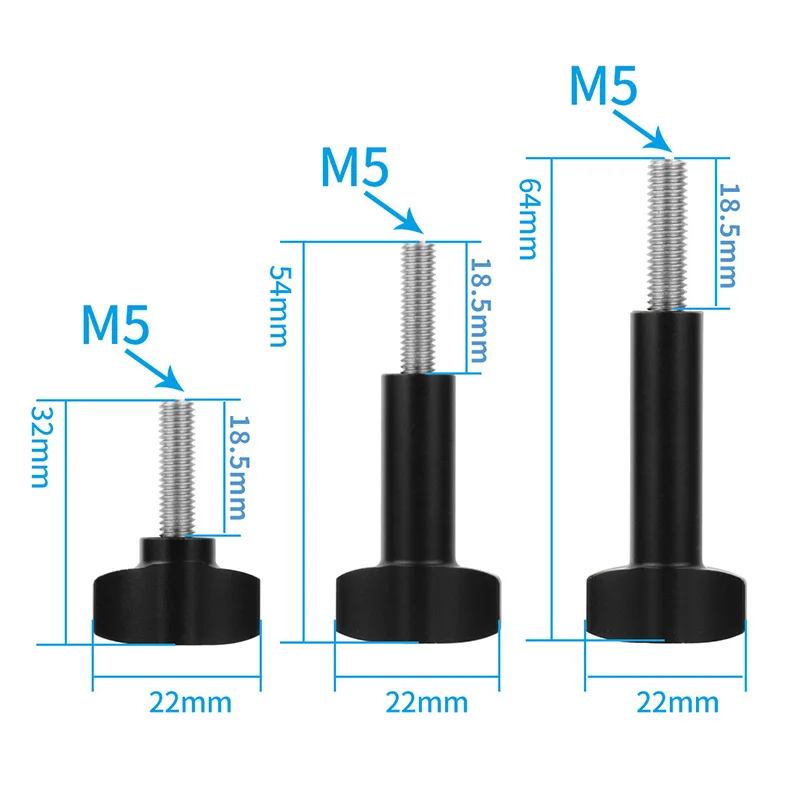 สกรูกลอนแป้นหมุน M5อลูมิเนียมอัลลอยด์สำหรับ GoPro 11 10 9เป็นหนึ่ง Insta360อุปกรณ์เสริมสำหรับ DJI Action Osmo ยึดขาตั้งกล้อง