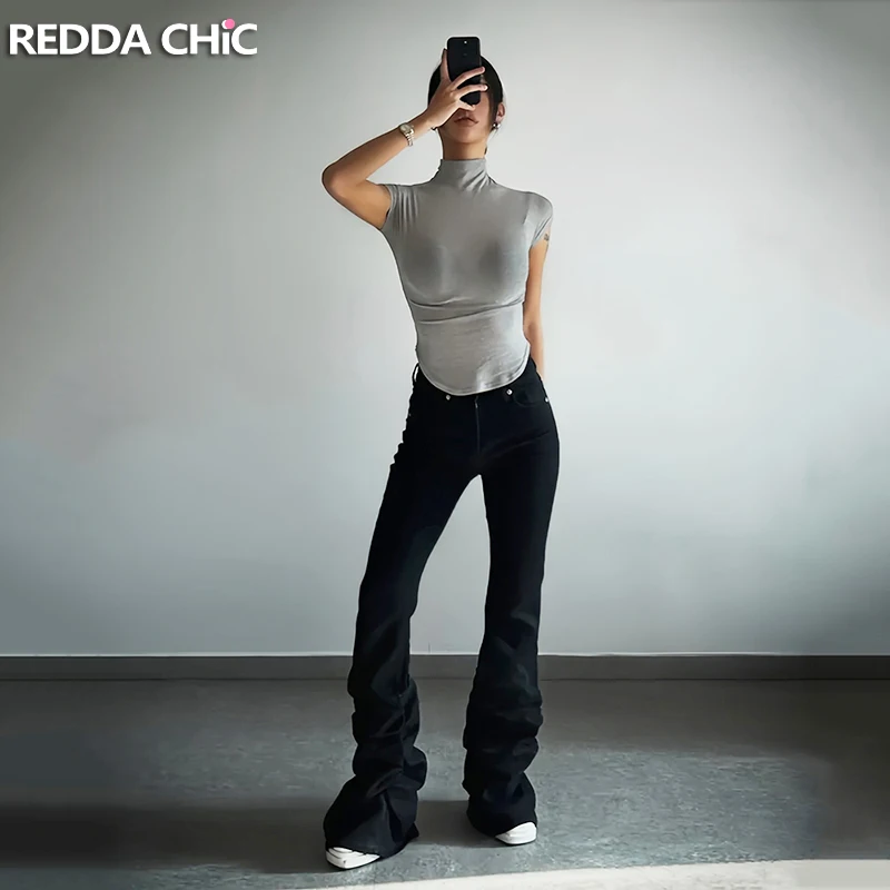 

REDDACHiC альтернативные черные джинсы для девочек, облегающие эластичные джинсовые брюки для девочек, женские брюки, уличная одежда в стиле панк