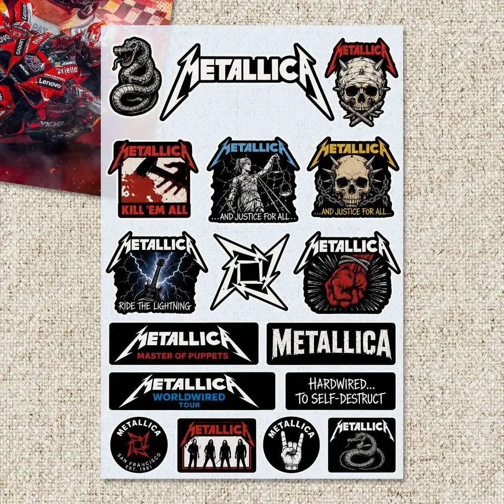 M-Metallica Stickers Moto Sticker Auto Body Bumper Windows Motorcycle Laptop Walls Vinyl Decal Car Tuning Accessories view 3