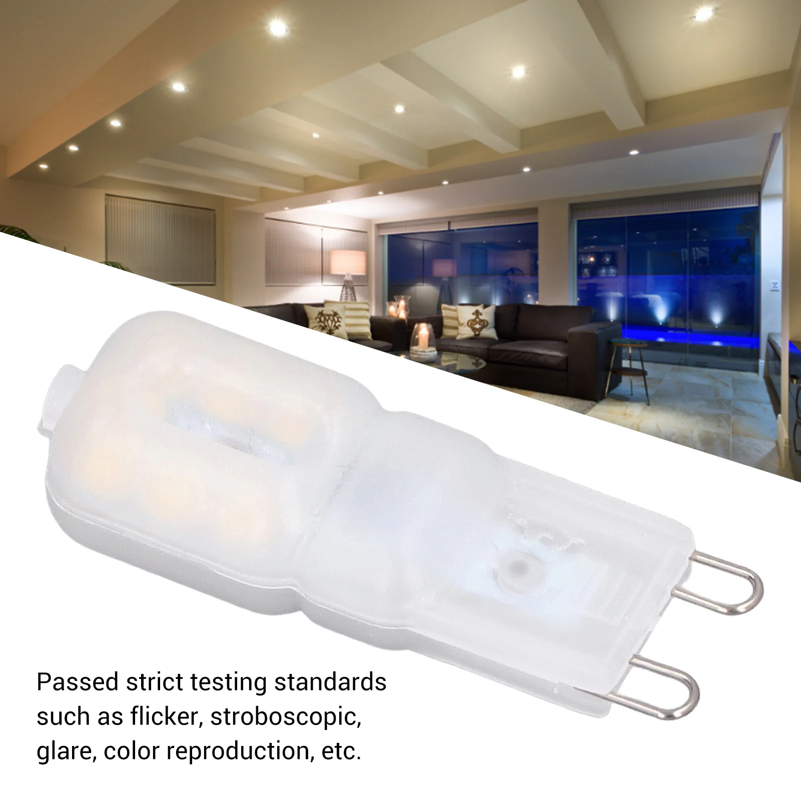 3pcs Dimmable G9 LED Bulbs Natural White SMD Chip G9 Corn Bulbs Energy Saving High Brightness Milky PC Cover Chandelier Lighting