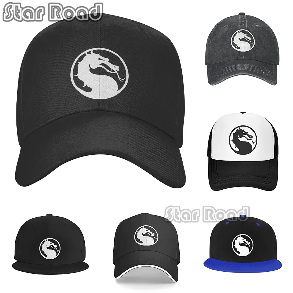 

Personalized Cotton Game Mortal Kombat Dragon Logo Baseball Cap for Men Women Breathable Sub Zero Scorpion Game Dad Hat Outdoor