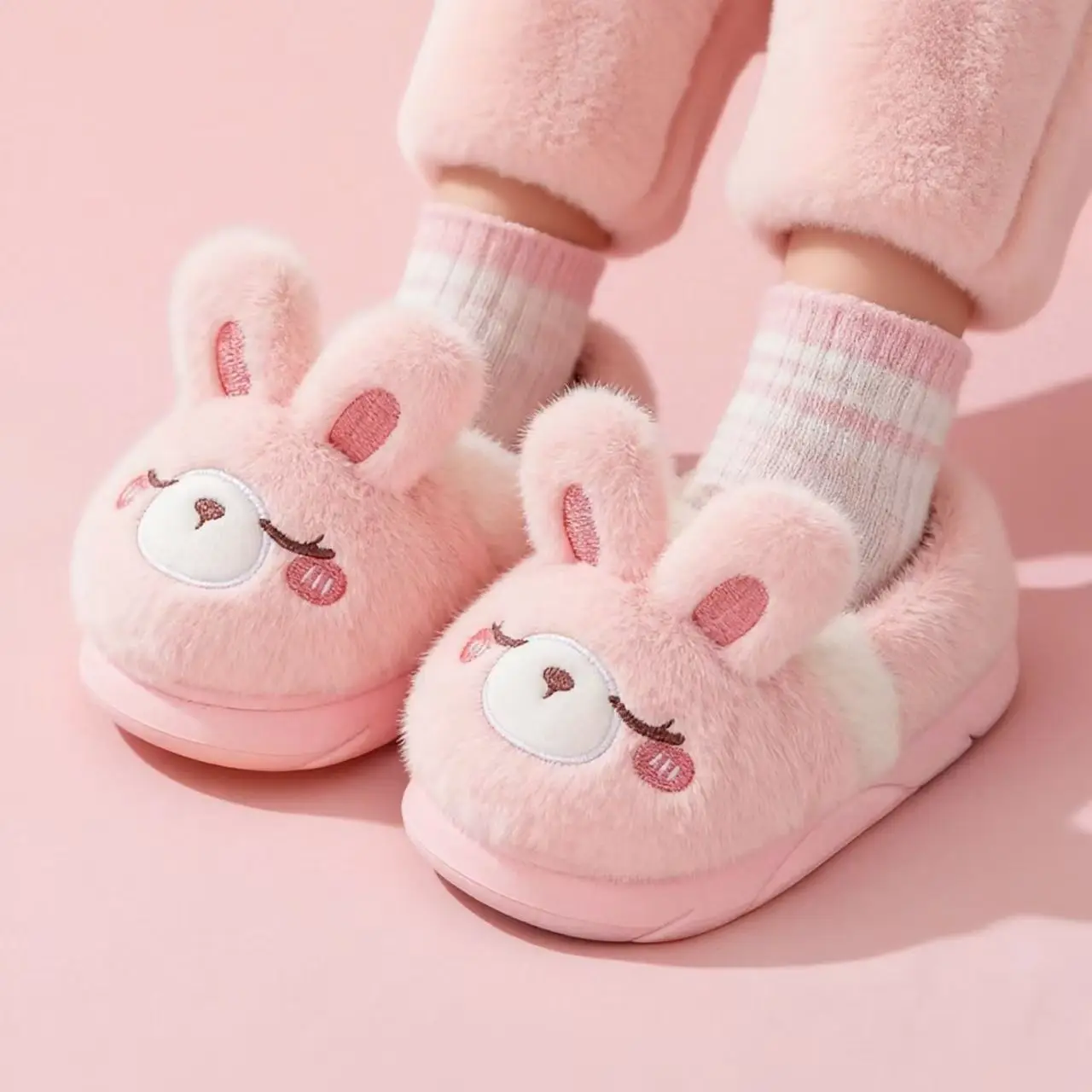 

Детские милые хлопковые тапочки Baotou с героями мультфильмов, новые зимние хлопковые туфли на мягкой подошве для мальчиков и девочек, домашняя хлопковая обувь на каблуке