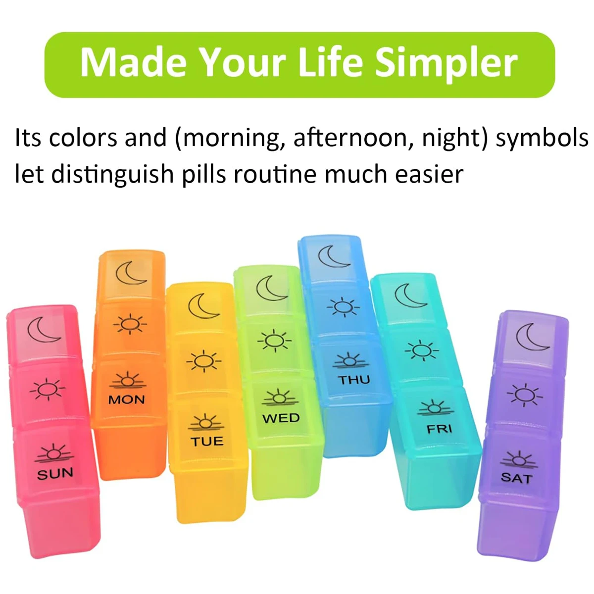 منظم حبوب أسبوعي، 3 مرات في اليوم، تذكير الأدوية المحمولة للفيتامينات/زيت السمك/المكملات. #4