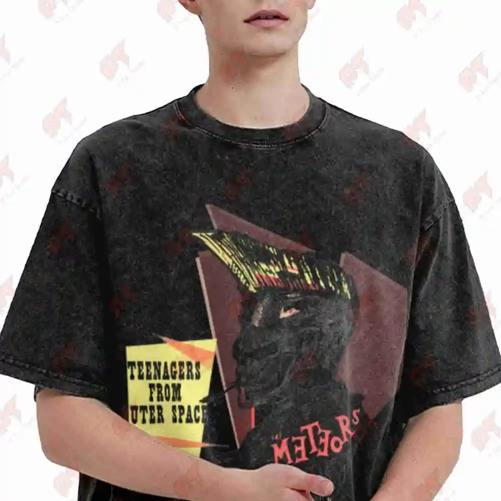 The Meteors 1950S Spade Oversized Vintage Washed Tee Pure Cotton T-Shirt