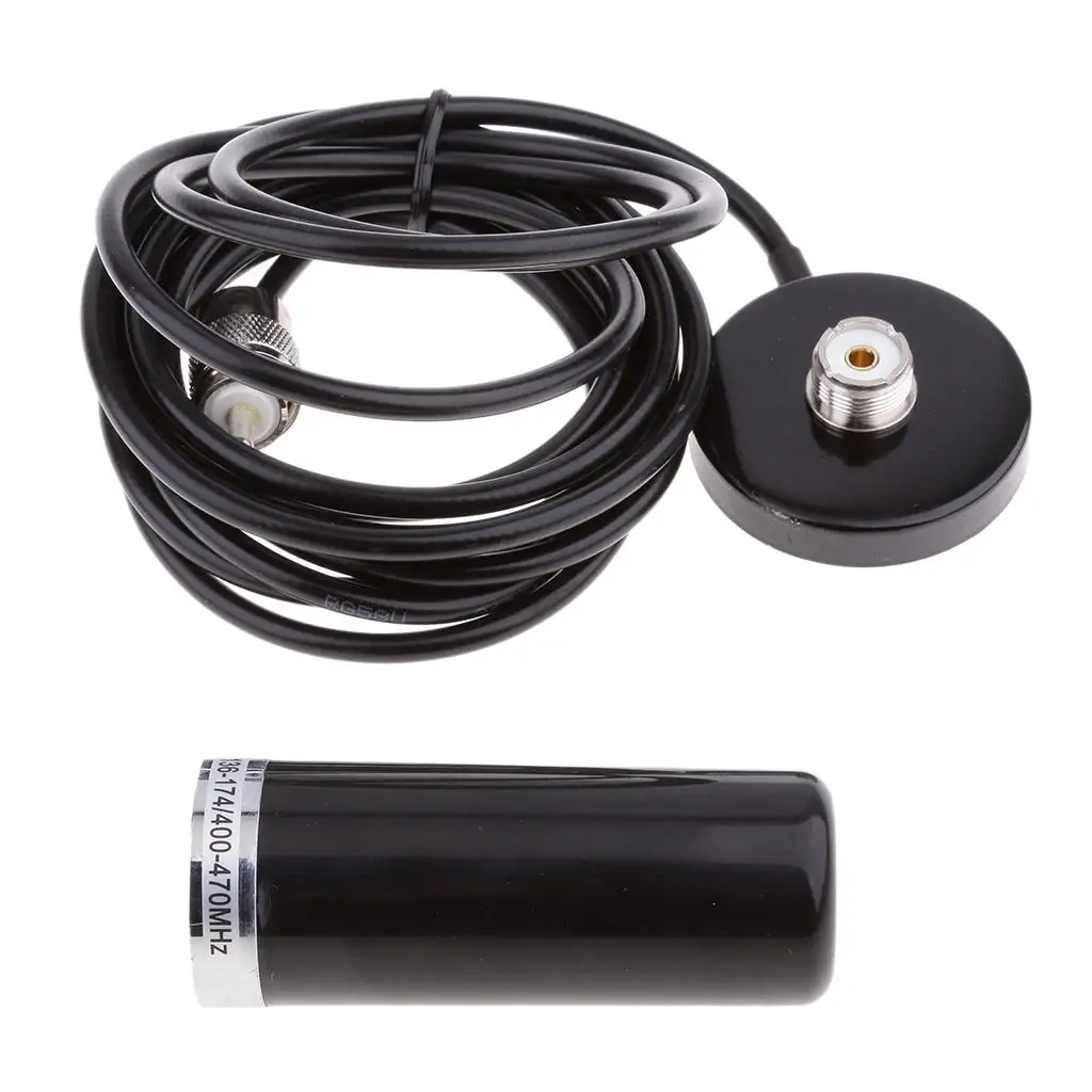 Banda VHF UHF 136 174 y 400 470 MHz Antena de perfil bajo para vehículos móviles