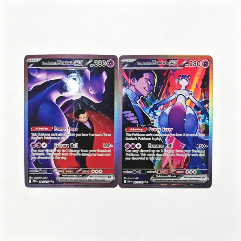 Pocket Monster Homemade English Version Charizard Collection Card PTCG Zekrom Reshiram Mewtwo Zapdos High Quality Card DIY Toy
