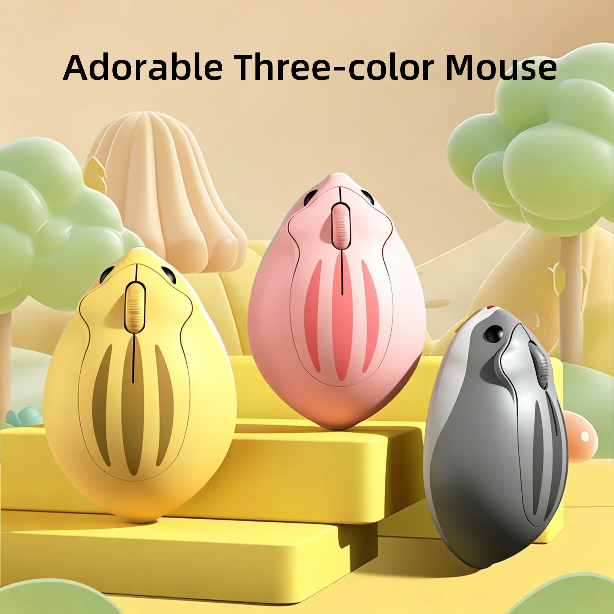 Hamster Wireless Mouse 2.4G Mini Portable Plug And Play Mute Button Cute Mause For Small Hand Office Use