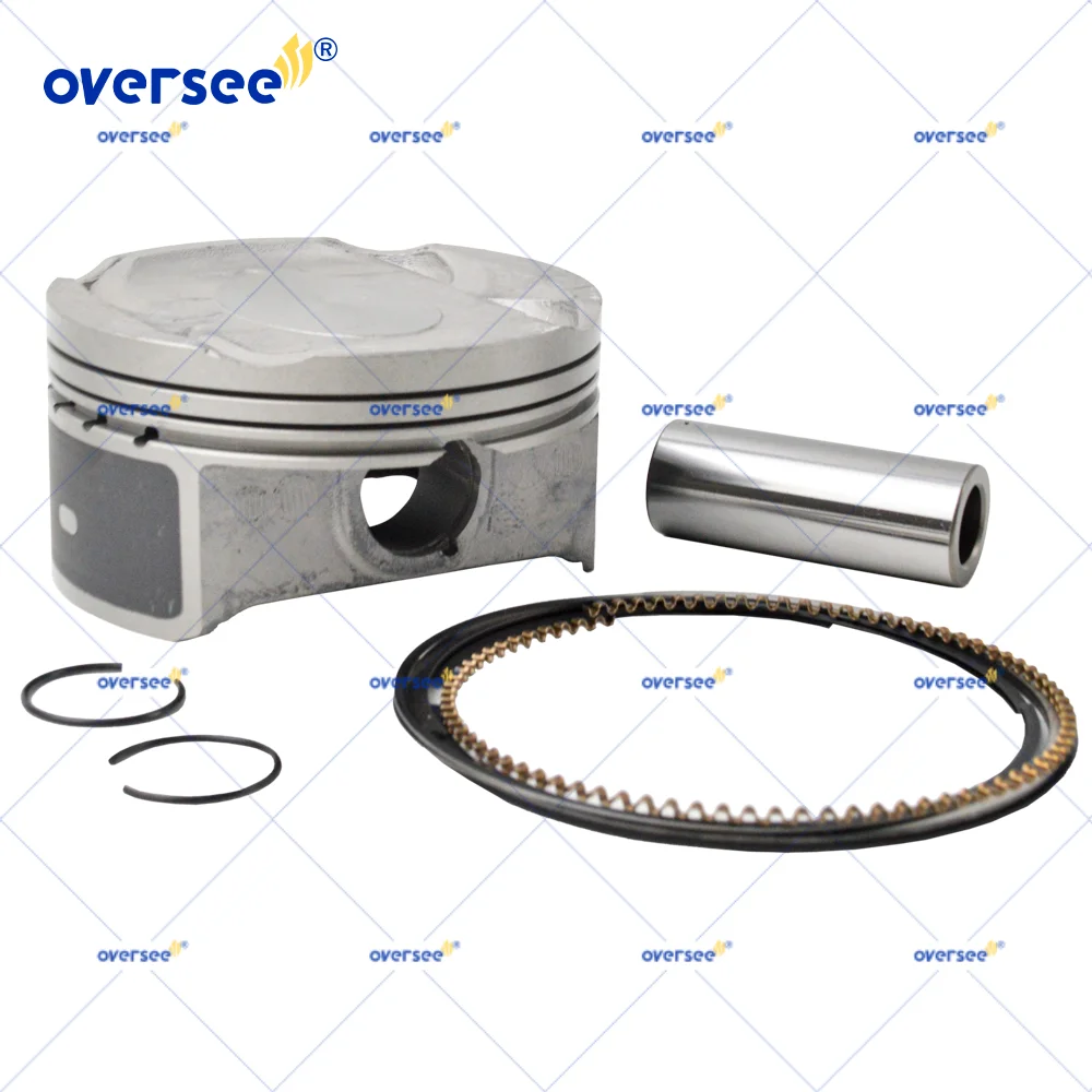 Oversee 6CE-11631 6CB-11603 Piston Set with Rings STD for Yamaha F200 225 250 300HP 4.2L V6 4-Stroke Outboard Engine