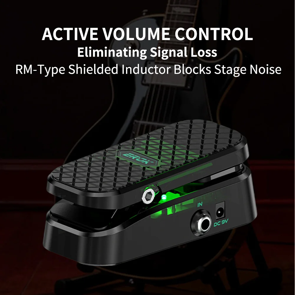 EROK MP-6 2-in-1 Wah Volume Pedal Electric Guitar Custom RM-Type Inductor Pure Analog Tone Active Volume 23° Stroke view 3