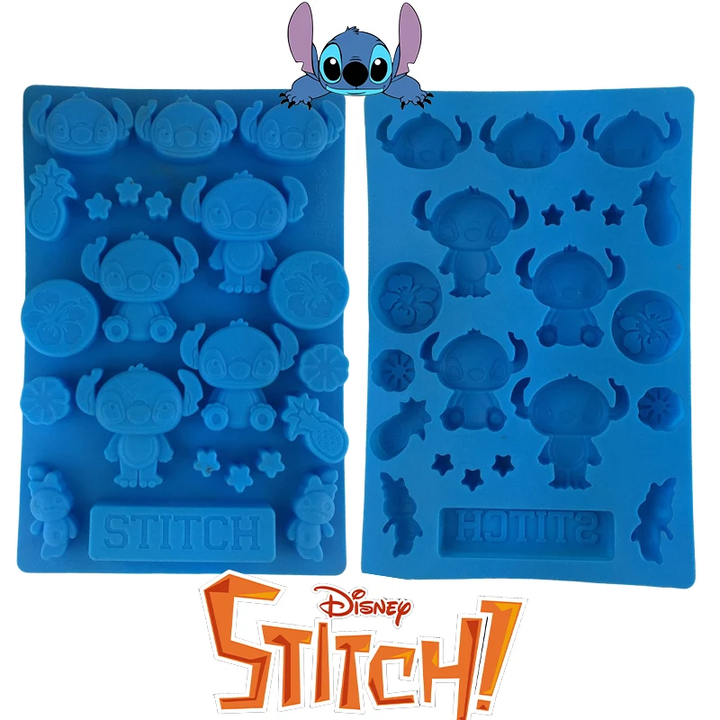 Disney Stitch Pudding Mold Cartoon Handmade Soap Silicone Mold Anime Cookie Cake Baking Tool Fondant Molds Chocolate Sugar Tools