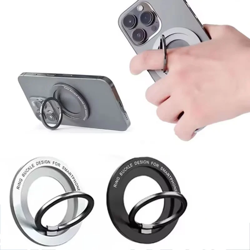 

For MagSafe Phone Holder Rotating Metal Magnetic Mobile Phone Ring Holder Grip Adjustable Stand Foldable Bracket For For iPhone