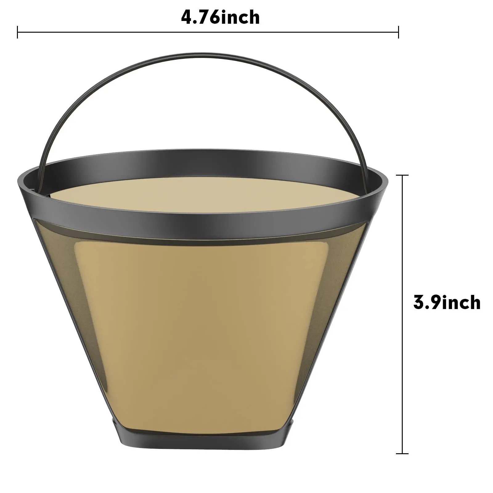 Leeseph Espresso Filter Basket Replacement Accessories Reusable Cone Coffee Maker Filter for Ninja Coffee Bar Brewer Cone Filter