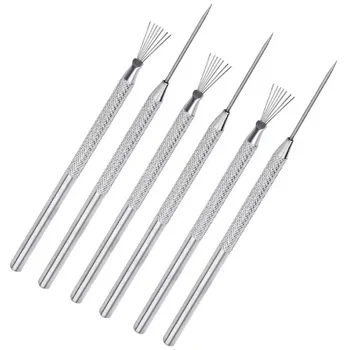 7-pins veerdraad textuur keramiek gereedschap polymeer klei beeldhouwen modellering tool DIY aardewerk borstel aardewerk gereedschap taart accessoires