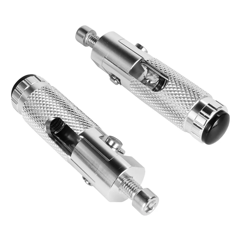 Stable and Foldable Round Front Footrests for Motorcycles Made of for aluminium Alloy Providing Comfortable Support and Easy