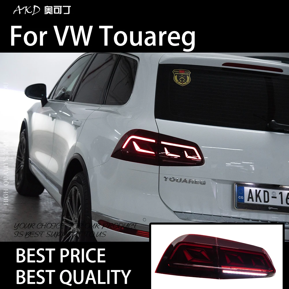 

Автомобильные фары для VW Touareg 2011-2018, светодиодные автоматические задние фонари, обновление Passat B8.5, стильный дизайн, динамическая сигнальная лампа, аксессуары для инструментов