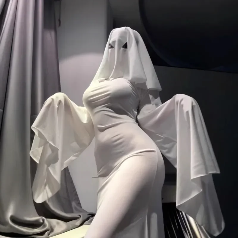 Vestido de Halloween para disfraz de niña fantasma, cosplay de señora albaricoque del mismo estilo que el vestido de disfraz de Carnaval para mujer