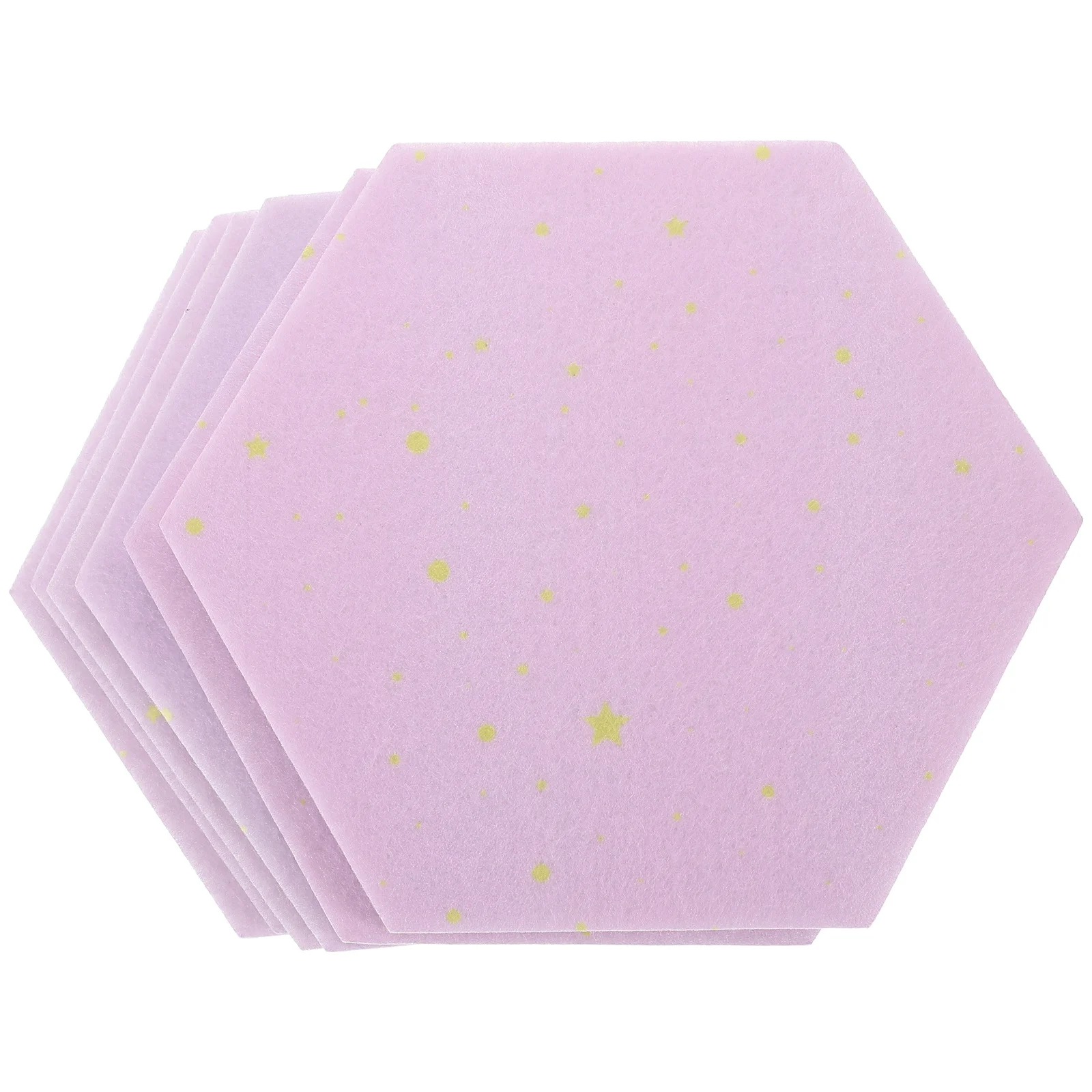 

6pcs Hexagon Felt Pin Lightweight Memo For Home Office Wall Decoration Bulletin Board Cork Board Tiles Display Organizer