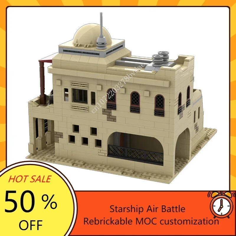 1207PCS MOC Space Battle Tatooine Eisley Villa Desert City Model Building Blocks Technology Bricks Creative Assembly Toys Gifts