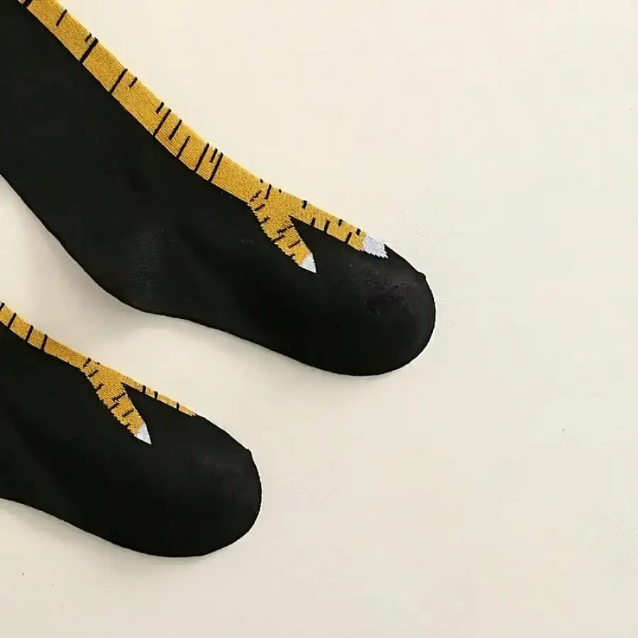 3 أزواج من جوارب مخلب الدجاج الممتعة باللون الأسود، مناسبة للارتداء الكاجوال أو الرسمي، مع تصميم نمط جورب مثير للاهتمام #6