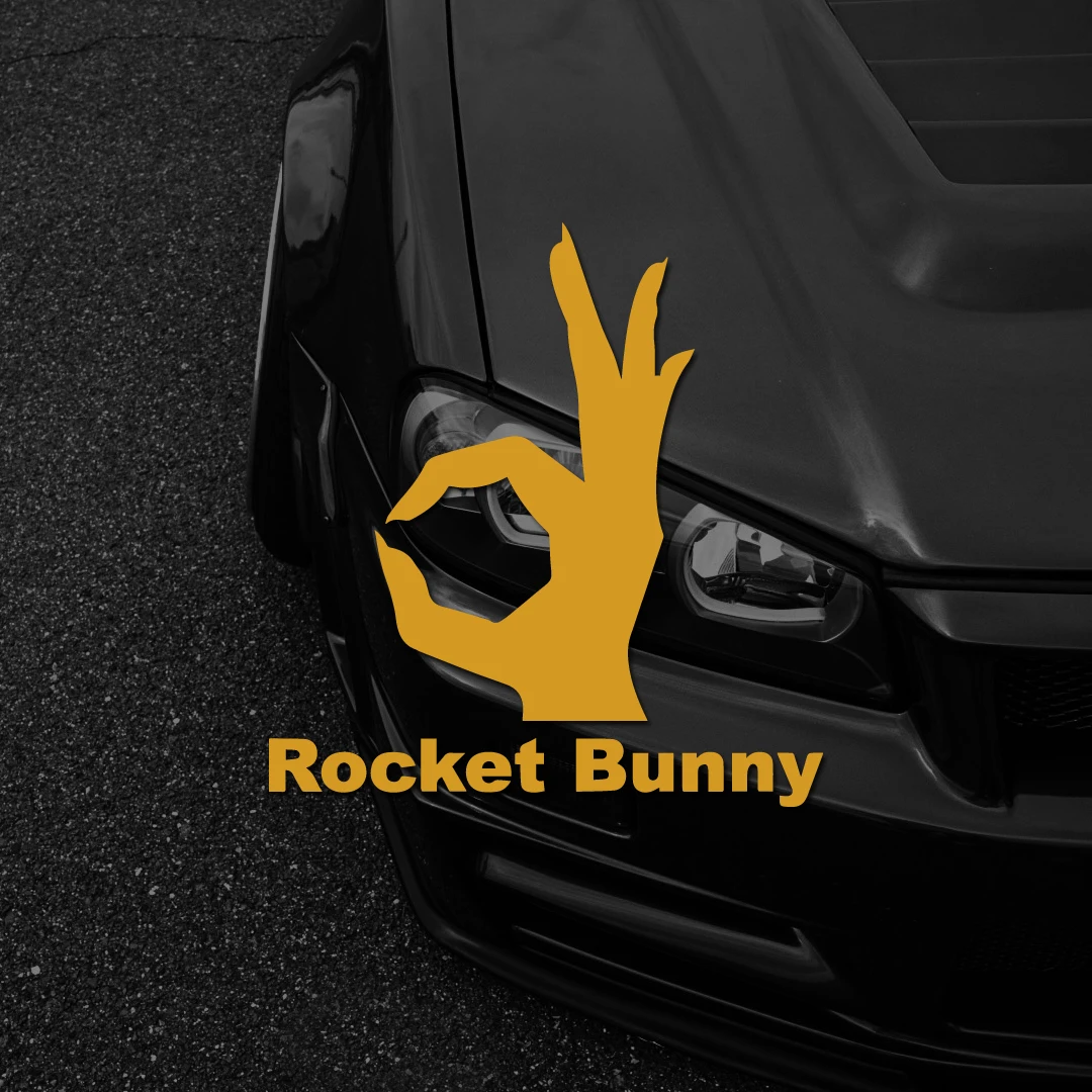 Rocket Bunny JDM Wide Body Sticker For Car Triangle Side Window Personality Decor