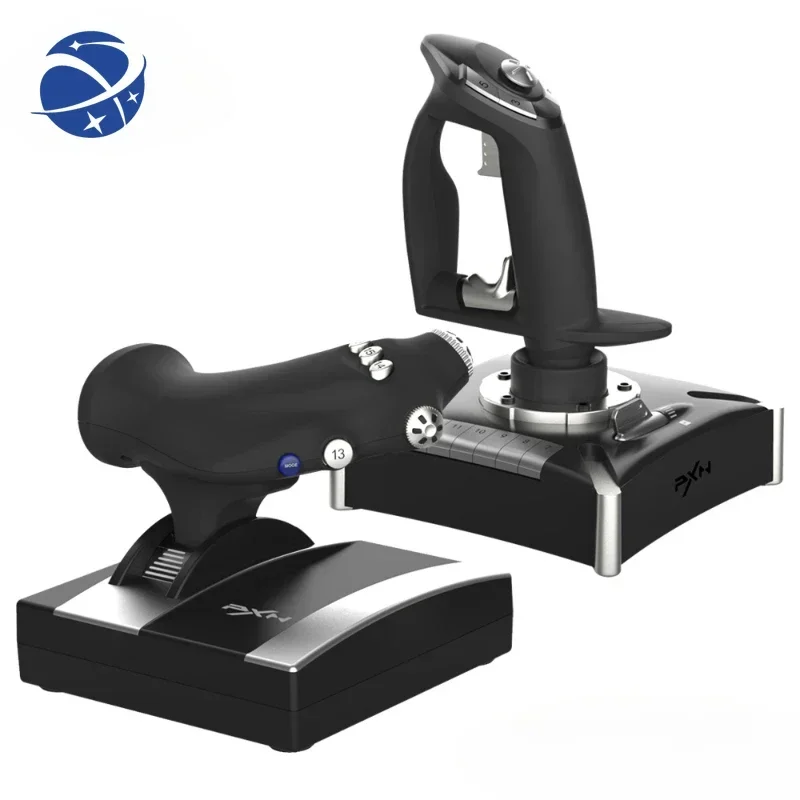 YYHC PxN-2119Pro USB PC Flight Simulator, Controlador Joystick, Aplicável ao Windows, PS4, Xbox One com Acelerador