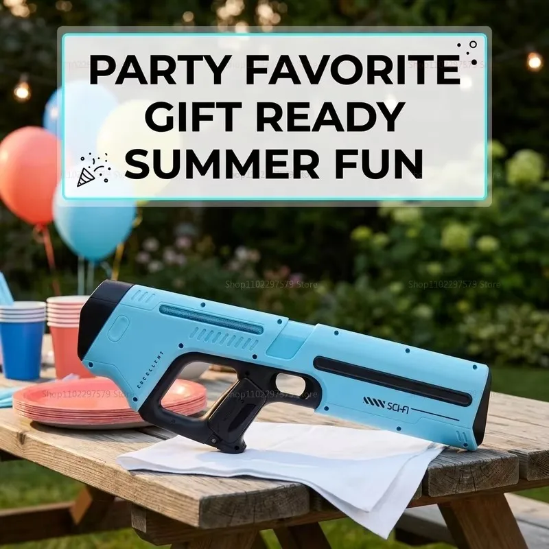 Electric Water Guns for Adults Powerful Squirt Automatic Suction Water Storage Gun Blasters Summer Pool Outdoor Game Toy Gift