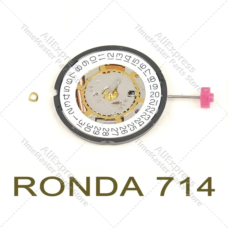 Rhonda 714 Swiss Original Brand New Movement Calendarless Quartz Movement Date 3/6 Watch Parts