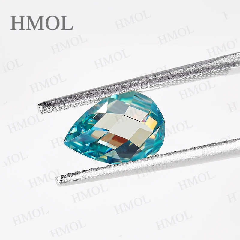 أحجام مزدوجة قطع الورد مويسانيتي الكمثرى GRA شهادة متعدد الألوان أحجار كريمة مفكوكة VVS1 الخرز دلايات مجوهرات خواتم النساء بالجملة