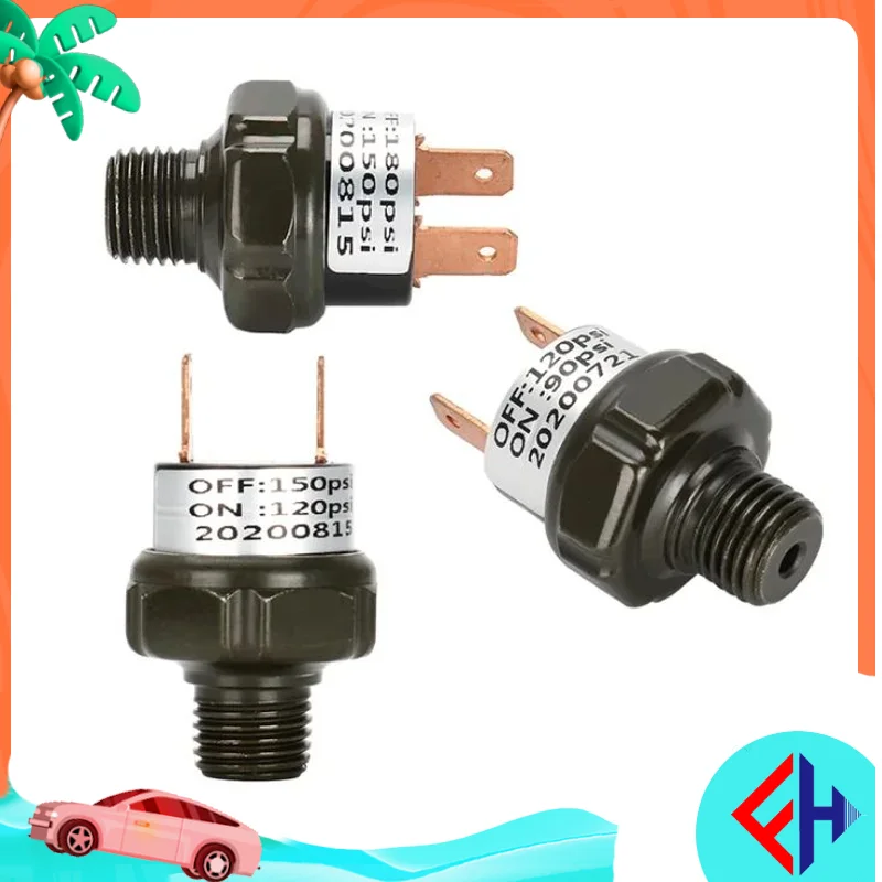 New 90-120psi 120-150psi 150-180psi Pressure Control Switch Valve For Train Horn Air Suspension Compressors Auto Repair Kit