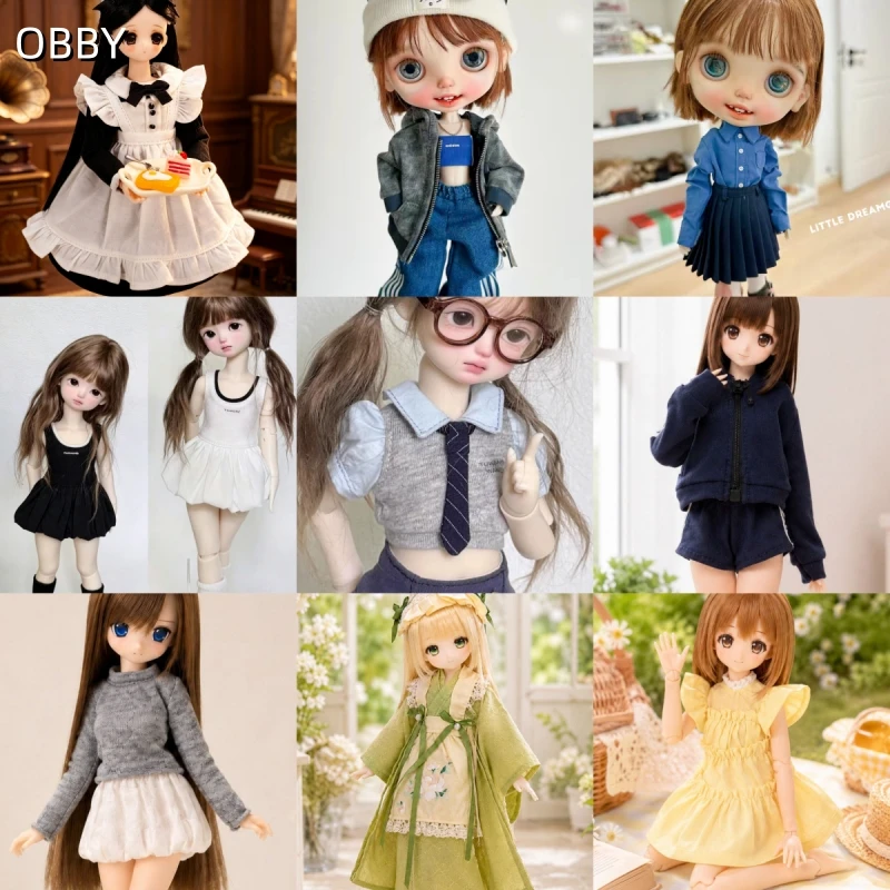 For Blythe OB22 Doll Multi-Style JK Uniform Maid Dress Kimono For Azone 1/6 BJD OB24 Dolls Handmade Outfit Clothes Gift