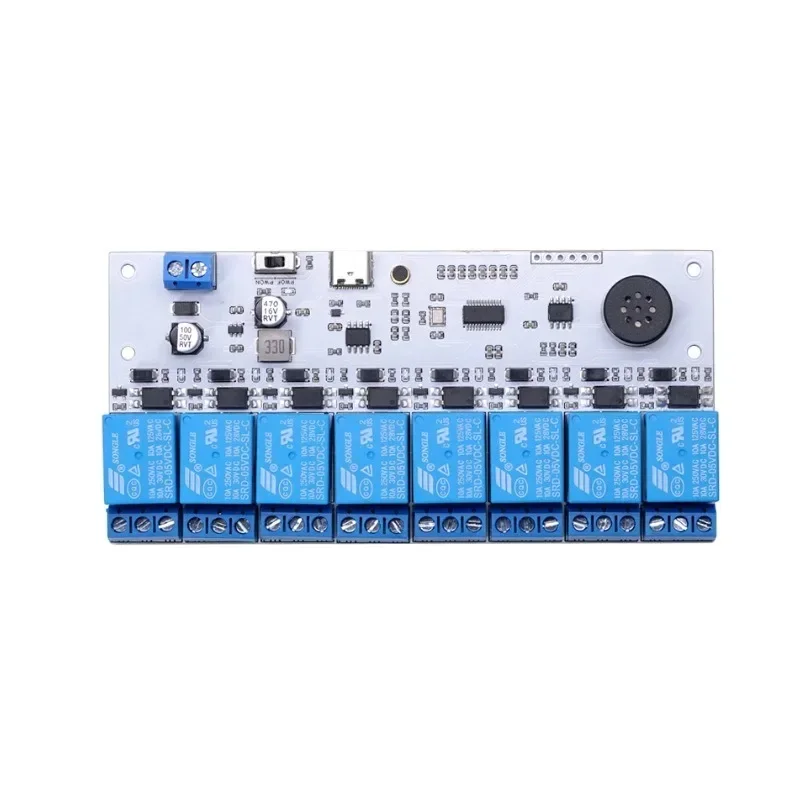 

Automatic speech recognition relay -4/8 channel CH40 optocoupler protection circuit TYPE-C power supply