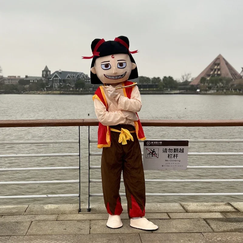 

Ne Zha Mascot Costume Alakubara Aobing Adult Cartoon Character Outfit Suit Halloween Carnival Cosplay Party Props Accessories