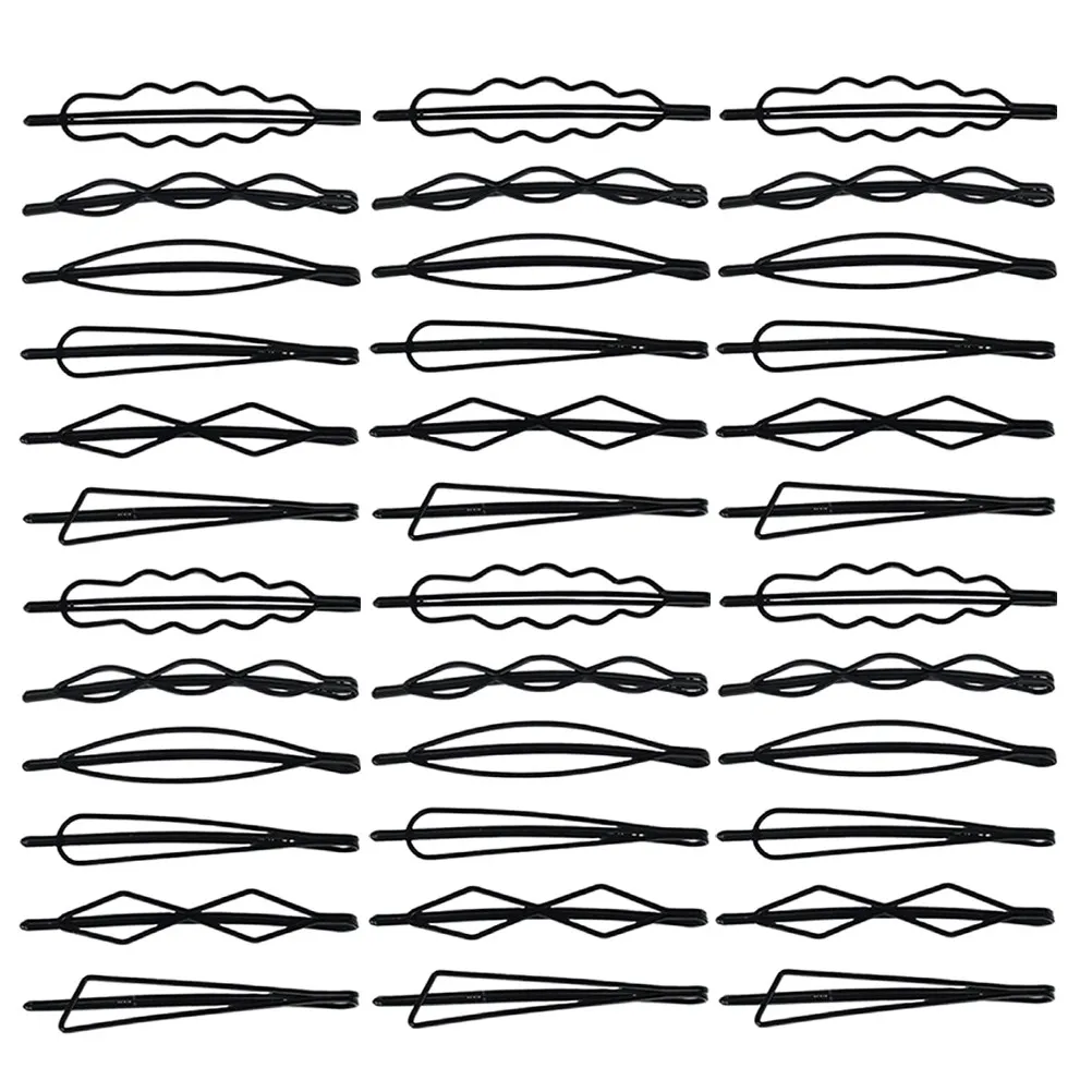 

90 шт. черных металлических заколок для волос для женщин: элегантные минималистичные плоские заколки с прочным креплением для челки, боковых прядей и повседневной укладки, для путешествий