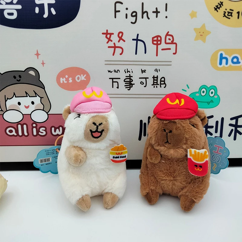 Cute Capibala Pendant Plush Capybara Stuff Toys Doll Keychain Kawaii Accessories Backpack Hanging Ornament Gifts For Children image 4