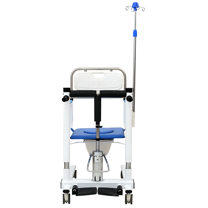 كرسي نقل هيدروليكي أبيض مع حمالات كرسي نقل المريض كرسي صوان لكبار السن #2