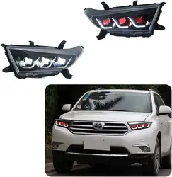 LED Headlights for Toyota Highlander 2012 2013 2014 with The Start Up Animation Sequantial Turn Signal Front Lamp Assembly