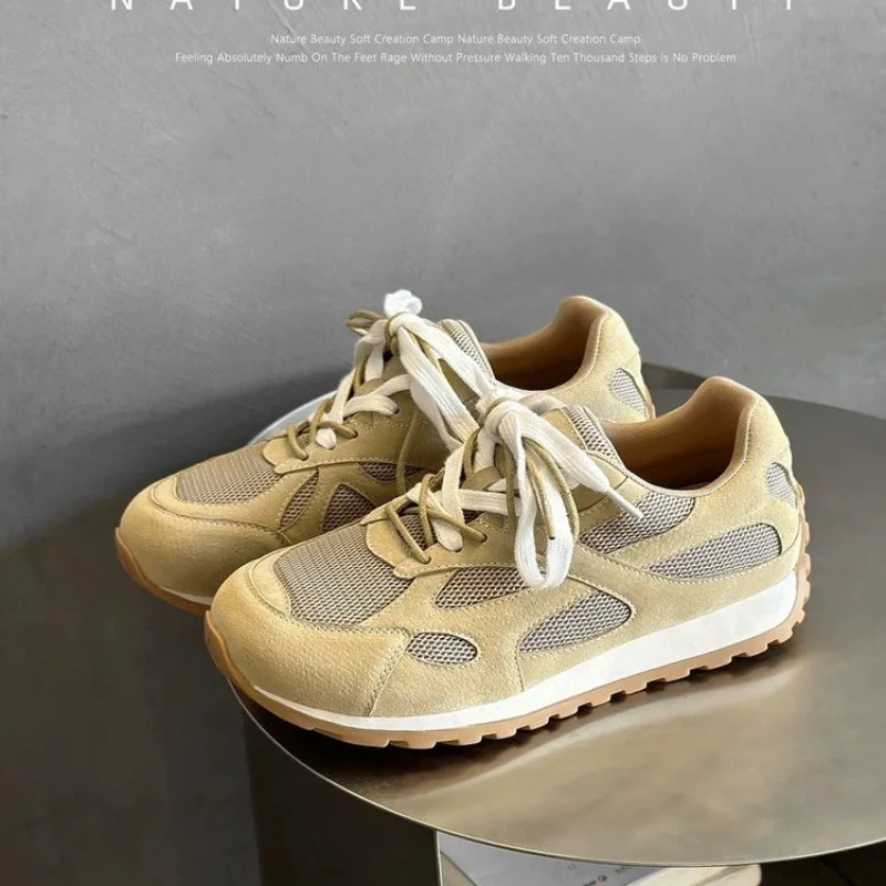 

Женские кроссовки в стиле ретро, Нескользящая износостойкая повседневная обувь с дышащей сеткой, 2021, кроссовки Four Seasons