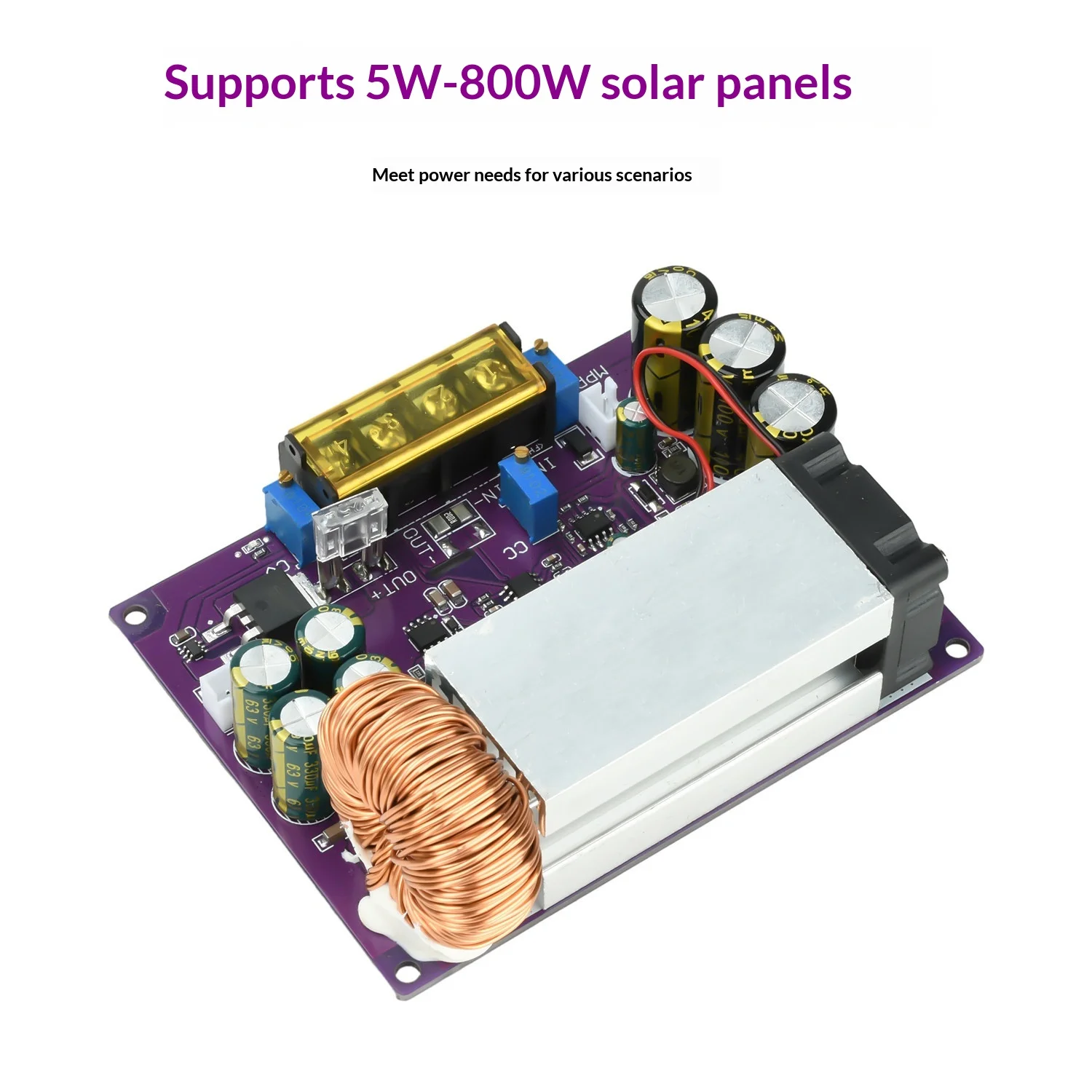0-25A 800W MPPT Solar Regulator Board Adjustable Step Down Unit Universal Lithium Battery Charge Controller