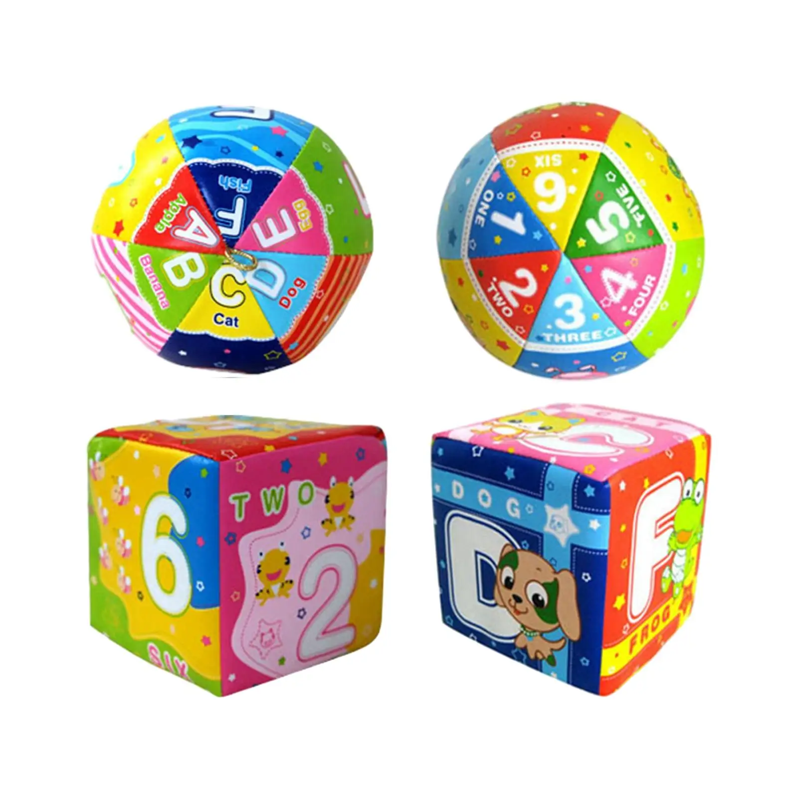 Baby Hand Ball Learning Skill Toy Letter and Number Learning Baby Toy Sensory Balls Roll Discover Ball for Birthday Gifts Girls