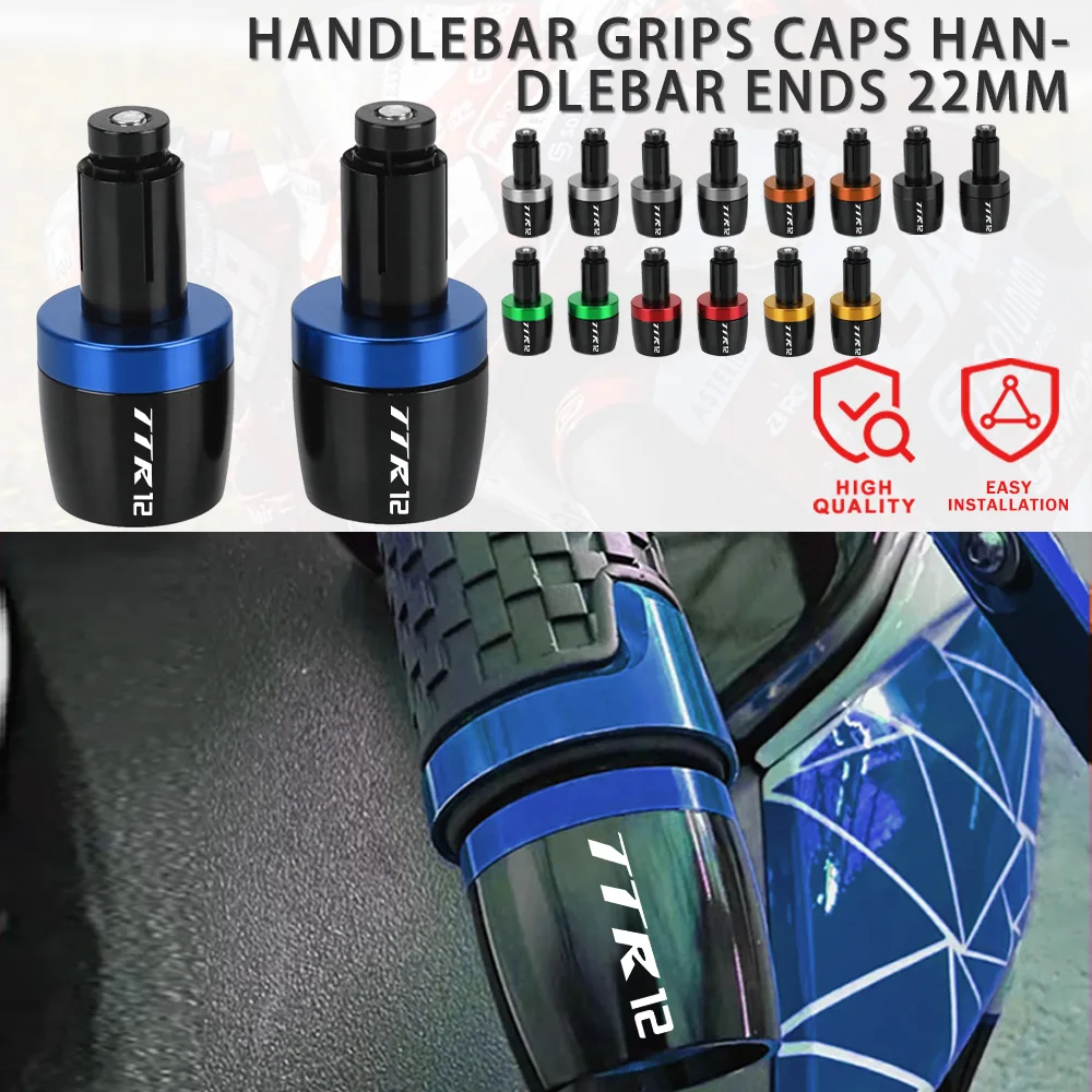 

FOR YAMAHA TTR12 TTR 12 2019 2020 2021 2022 2023 2024 Motorcycle Handlebar Grips Bar Ends Cap 22mm Handle Counterweight Plug 7/8