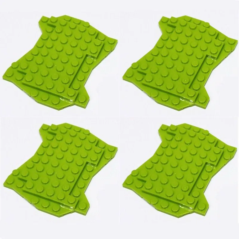 4 Stück unregelmäßige Spezialgrundplatten zum Selberbauen von Bausteinen, Pflanzen, Bäumen, Wald, Garten, Figuren, Teile, Spielzeug für Kinder – Detail 3