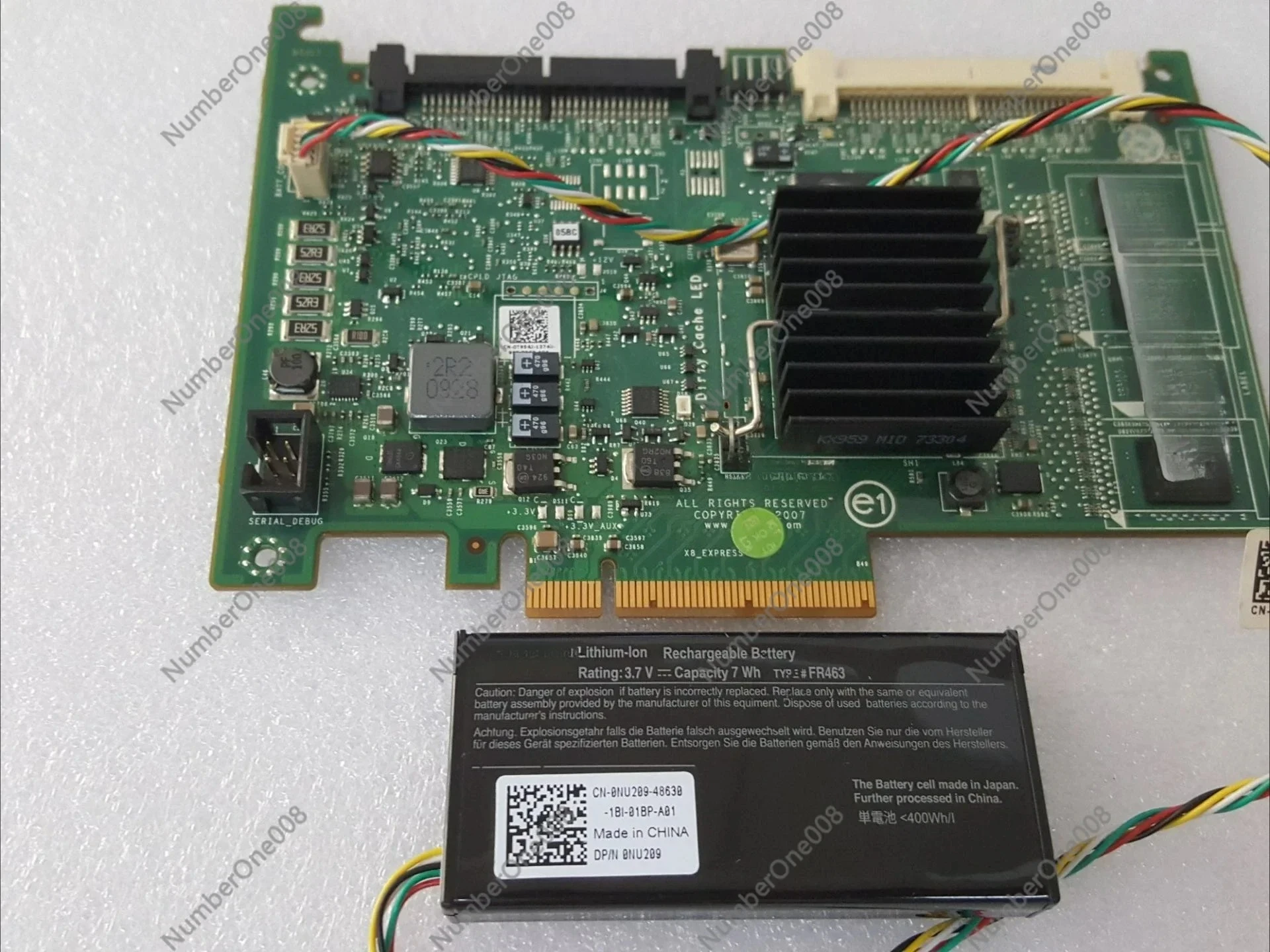 PCIe x8 SAS SATA RAID Controller Card 256MB Cache for Dell PERC 6i, Support RAID 0 1 5 6 for Desktop PC Server