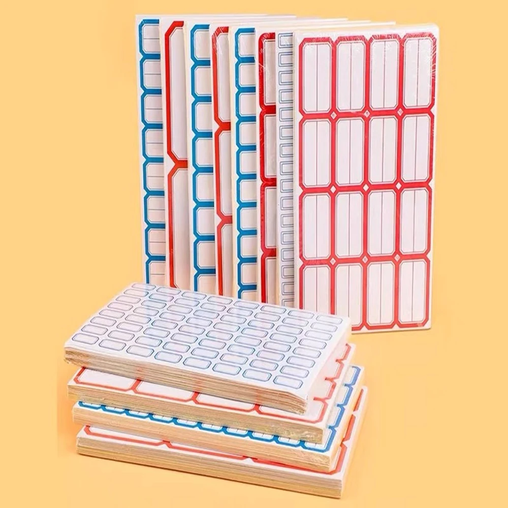 100 Sheets Paper Label Self Adhesive Sticky White Label Writable Name Stickers Price Tag Note Label Bar DIY Stickers